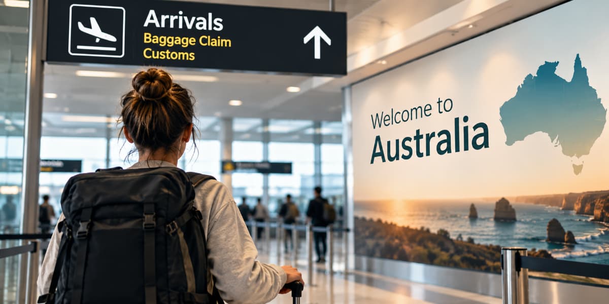 Llegando a Australia